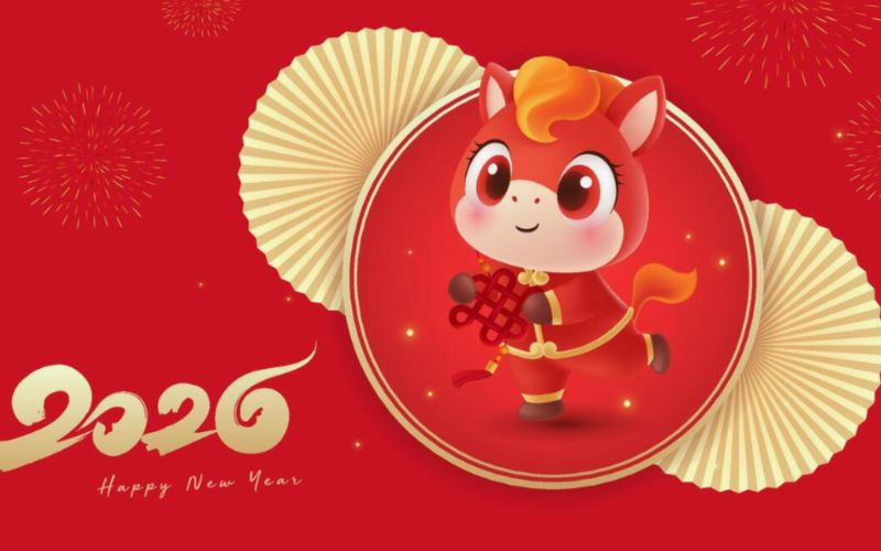 Hình ảnh linh vật Ngựa Bính Ngọ 2026 tượng trưng tài lộc, bứt phá, gửi lời chúc Mã đáo thành công đầu năm