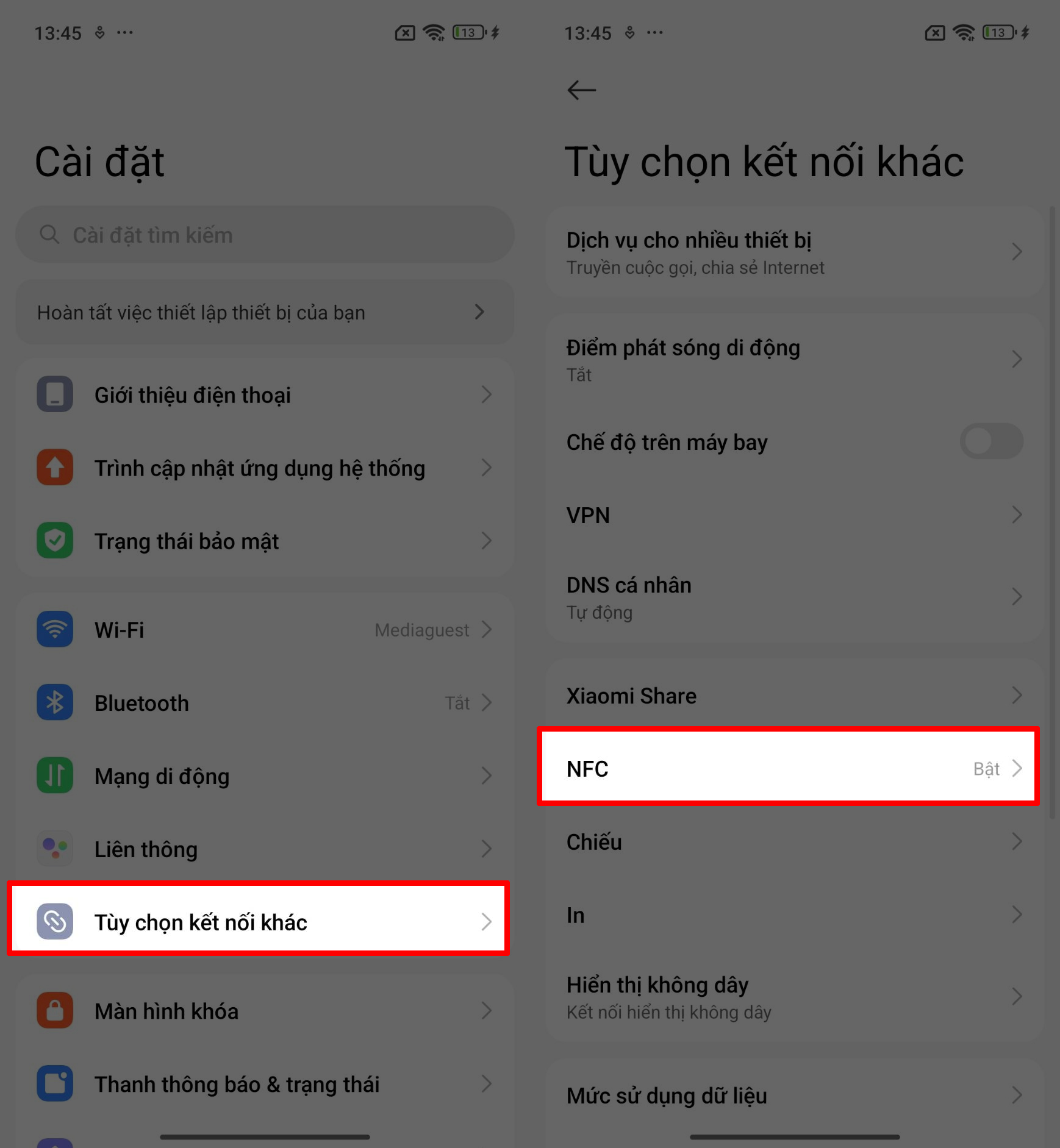 Cách bật NFC trên Redmi 15 5G 5G