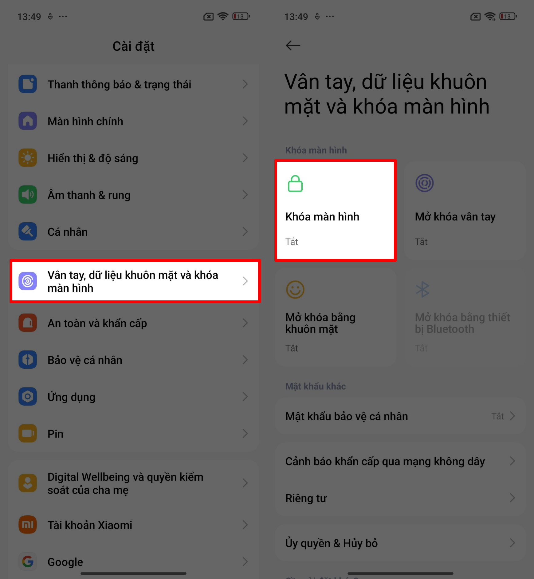 Cách cài mật khẩu màn hình trên Redmi 15 5G Cách cài mật khẩu màn hình trên Redmi 15 5G
