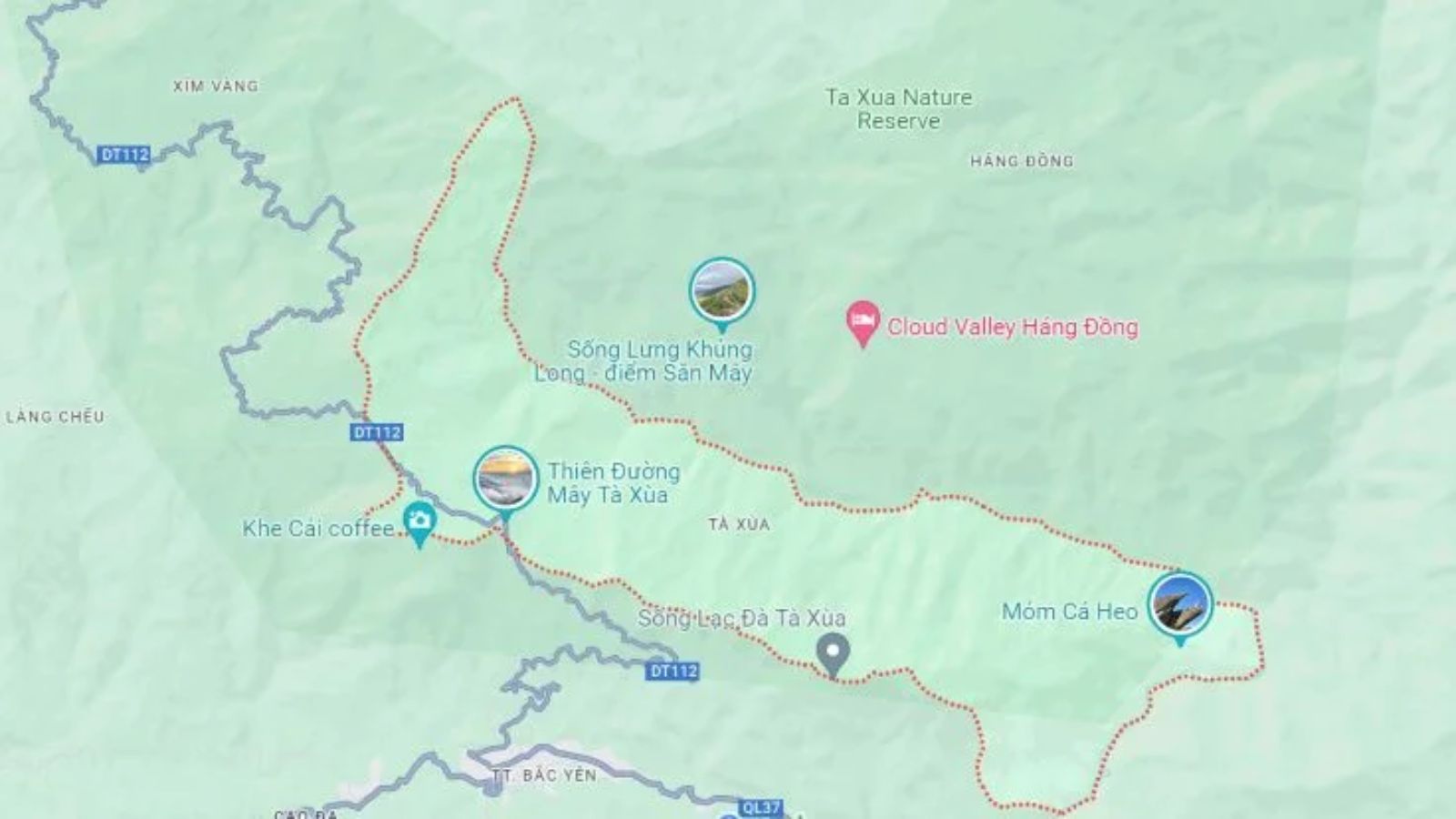 Vị tr&iacute; x&atilde; T&agrave; X&ugrave;a tr&ecirc;n bản đồ