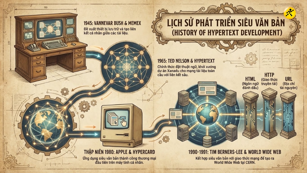 Lịch sử h&igrave;nh th&agrave;nh v&agrave; ph&aacute;t triển của si&ecirc;u văn bản