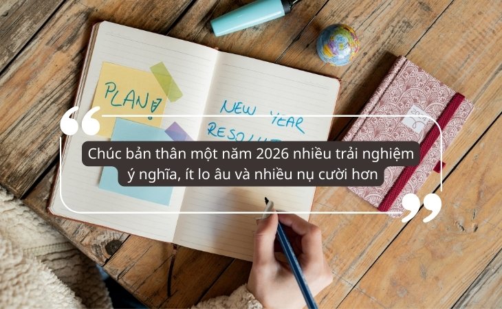 Hình minh hoạ cho lời chúc năm mới bản thân