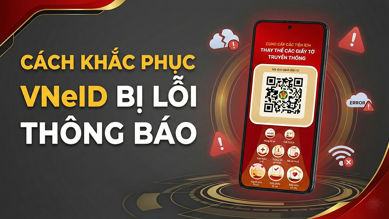 Cách khắc phục VNeID bị lỗi thông báo