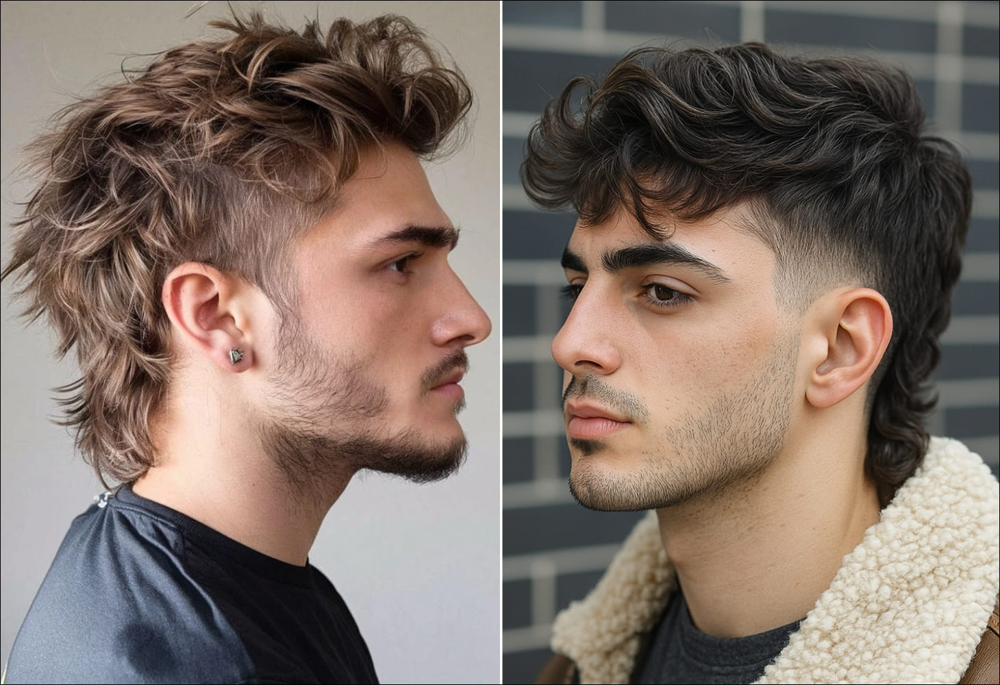 Tóc mullet nam uốn xoăn sóng mang hơi hướng nghệ thuật, lãng mạn