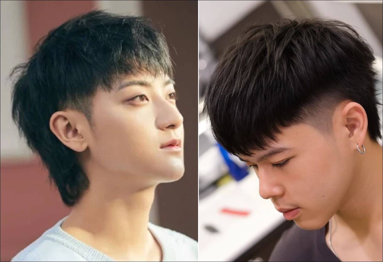 Tóc mullet nam thẳng đơn giản, dễ tạo kiểu