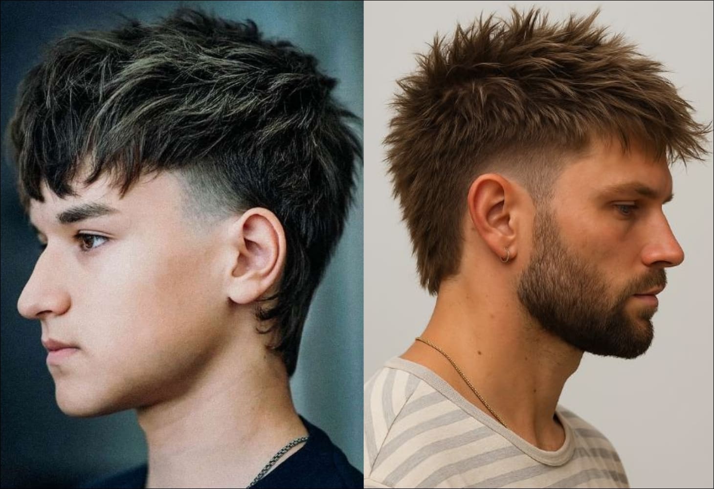 Tóc mullet nam uốn texture