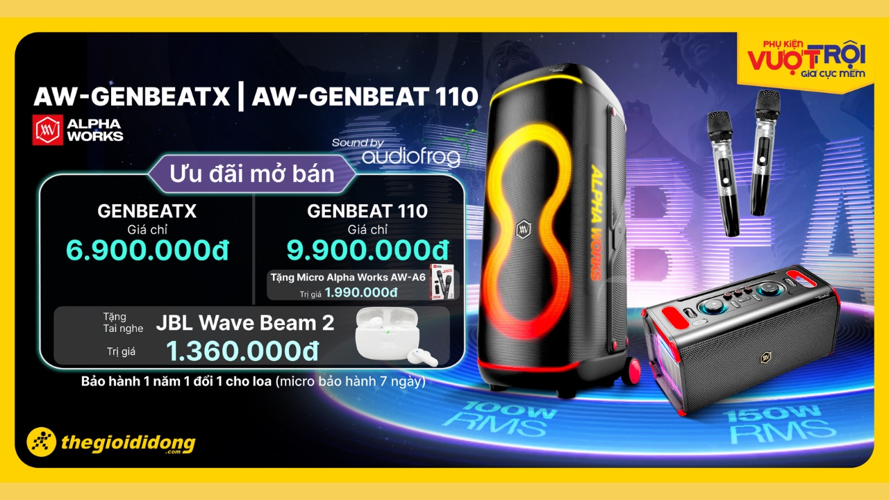 Alpha Works Aw-Genbeatx Và Aw-Genbeat 110 Chính Thức Mở Bán