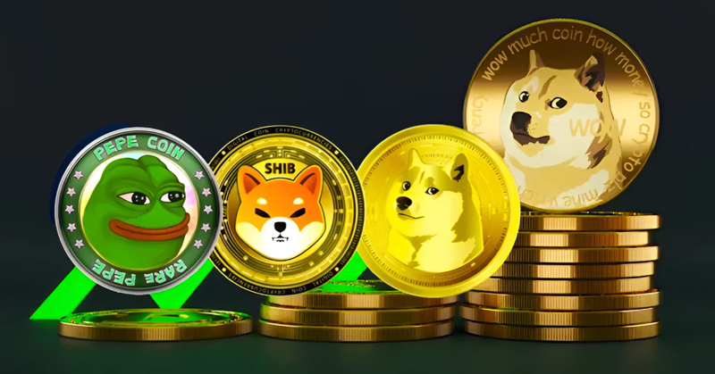 Coin meme là tiền điện tử lấy cảm hứng từ meme như Dogecoin, giá biến động theo độ hot cộng đồng
