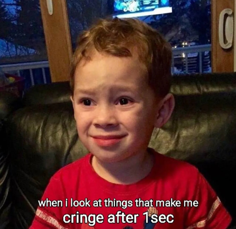 Cringe meme ghi lại khoảnh khắc quê độ, xem mà ngại giùm vì quá lố hoặc kém duyên