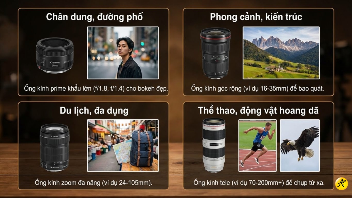X&aacute;c định thể loại chụp ch&iacute;nh
