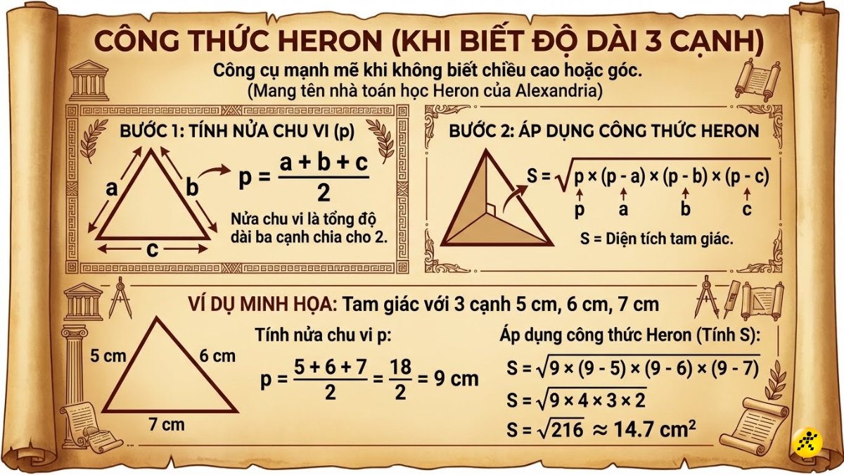 C&ocirc;ng thức Heron