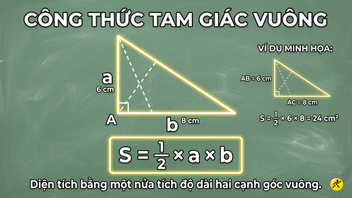 C&ocirc;ng thức tam gi&aacute;c vu&ocirc;ng