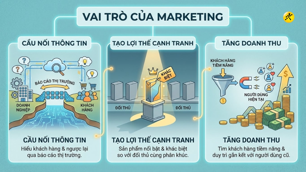 Vai tr&ograve; của Marketing