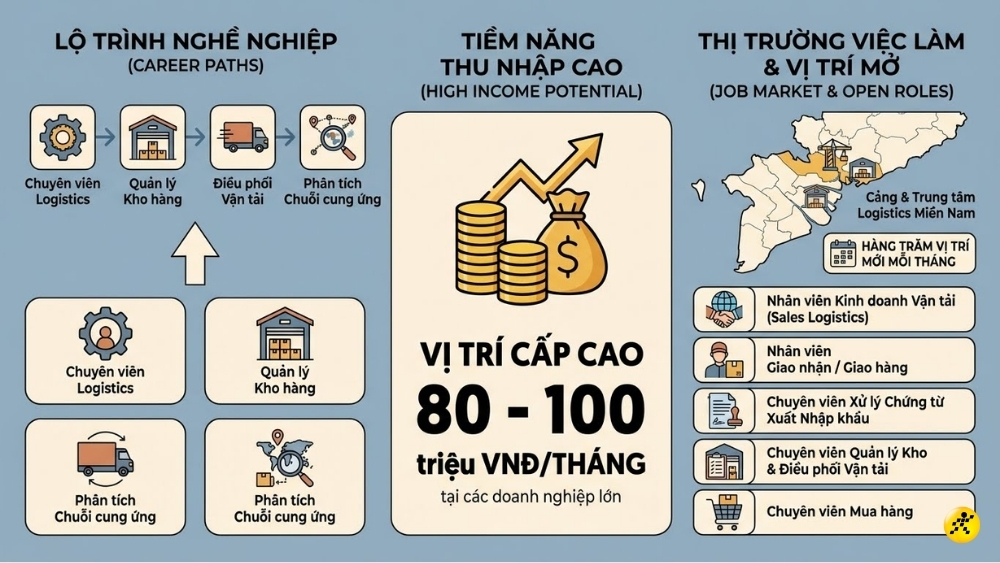 Cơ hội nghề nghiệp ng&agrave;nh Logistics