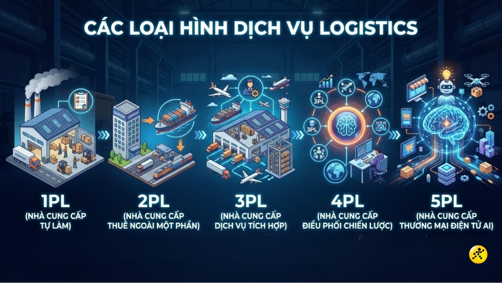 C&aacute;c loại h&igrave;nh dịch vụ Logistics