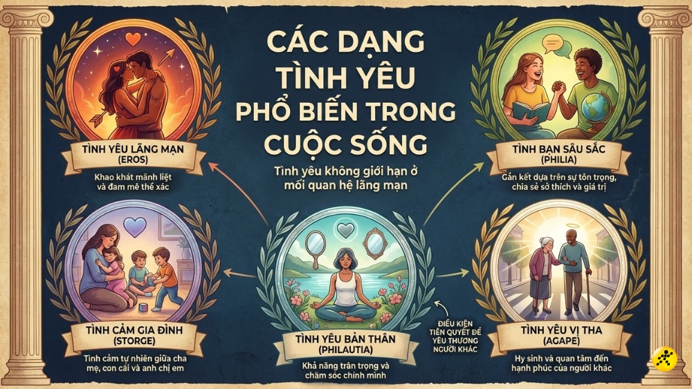 C&aacute;c loại h&igrave;nh t&igrave;nh y&ecirc;u phổ biến