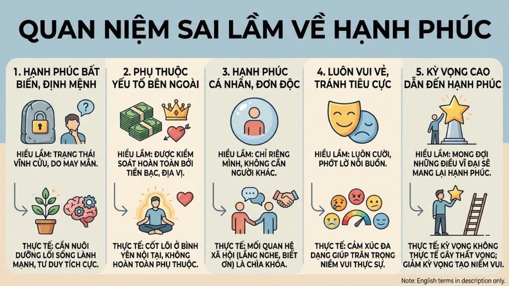 Những lầm tưởng phổ biến về hạnh phúc Những lầm tưởng phổ biến về hạnh phúc