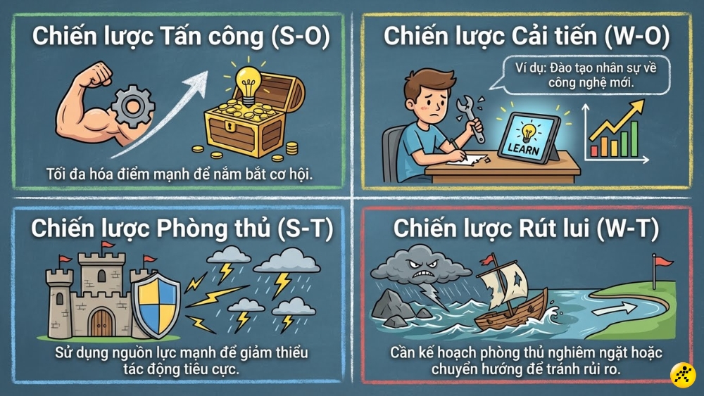 Cách xây dựng chiến lược từ ma trận SWOT Cách xây dựng chiến lược từ ma trận SWOT