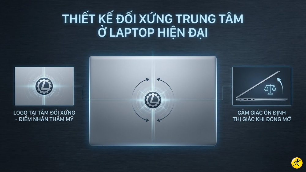 Thiết kế laptop đối xứng