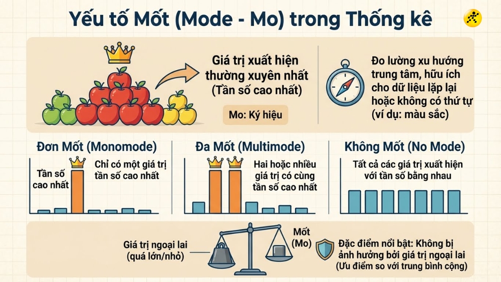 Số mốt (Mode) trong thống k&ecirc;