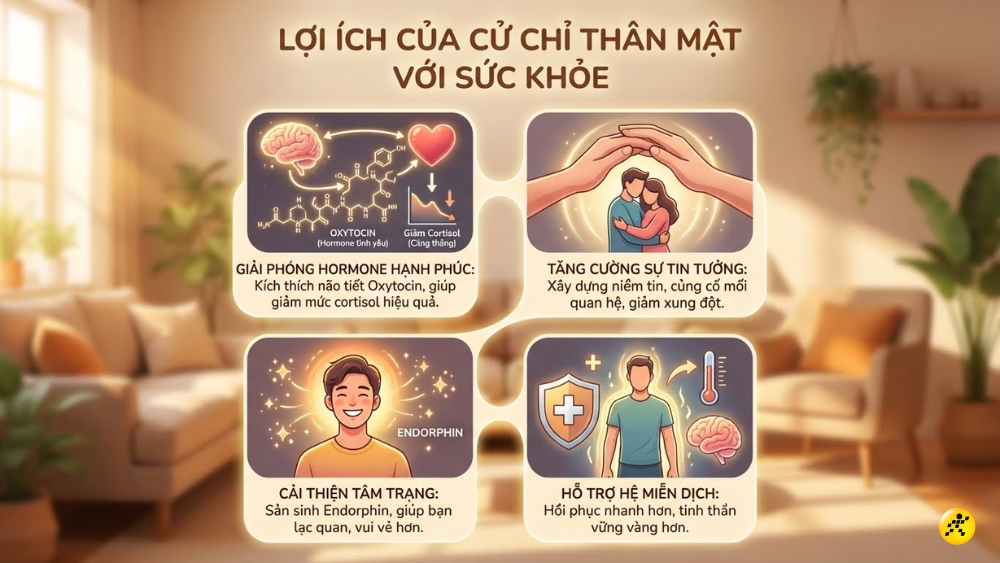 Lợi &iacute;ch của cử chỉ th&acirc;n mật