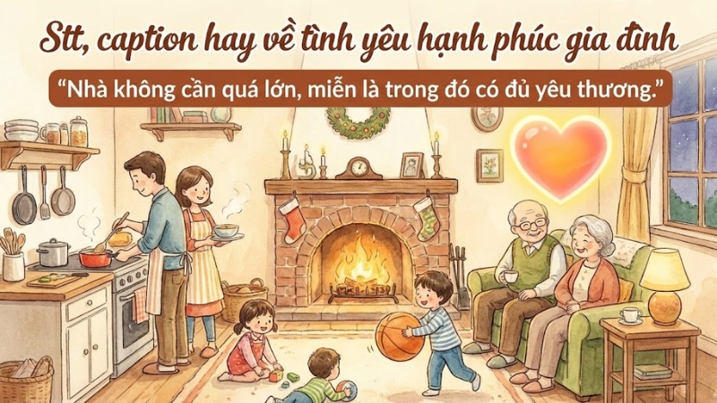 Stt, caption hay về t&igrave;nh y&ecirc;u hạnh ph&uacute;c gia đ&igrave;nh