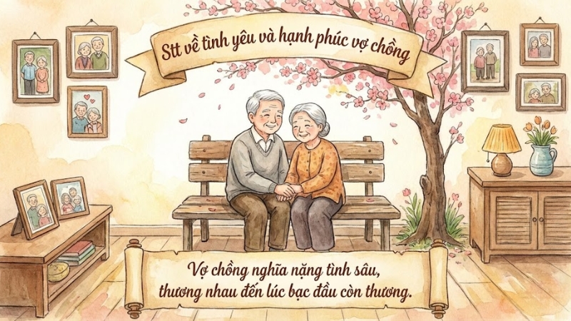 Stt về t&igrave;nh y&ecirc;u v&agrave; hạnh ph&uacute;c vợ chồng