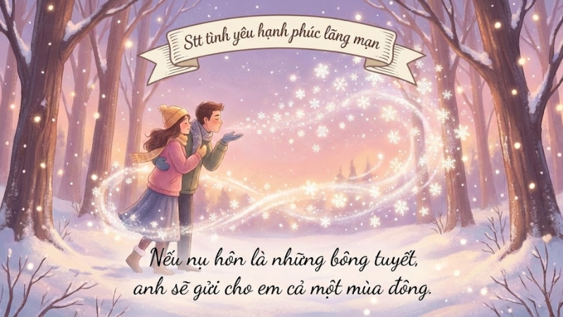 Stt t&igrave;nh y&ecirc;u hạnh ph&uacute;c l&atilde;ng mạn