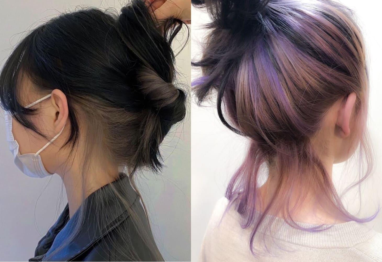 Nhuộm highlight ẩn tạo hiệu ứng bất ngờ và đẹp mắt khi bạn buộc tóc cao