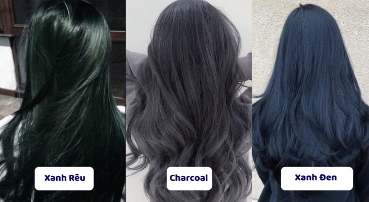 Màu tóc thiên xanh và lạnh hợp với da ngăm