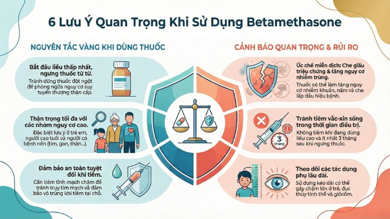 Những điều cần lưu ý khi sử dụng betamethason Những điều cần lưu ý khi sử dụng betamethason