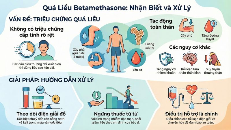 Hướng xử lý khi quá liều betamethason Hướng xử lý khi quá liều betamethason