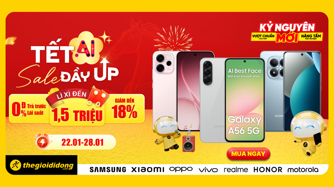 Chào 2026: Khai lộc liền tay săn ngay cơ hội trúng điện thoại Android siêu xịn cùng hàng trăm PMH trị giá đến 3 triệu