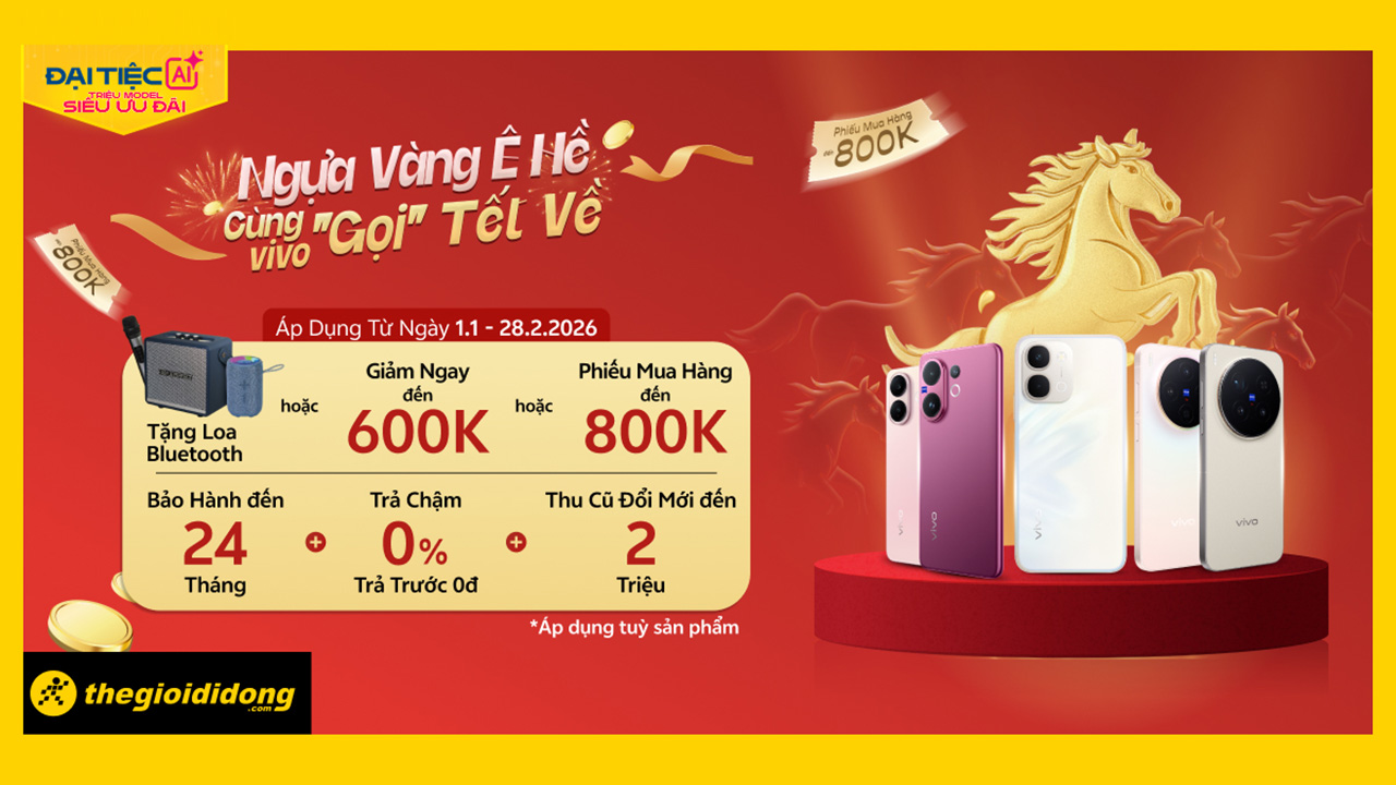 Ngựa Vàng Ê Hề, Cùng Vivo Gọi Tết Về Chính Thức Khởi Động, Cơ Hội Trúng Vàng Khi Mua Điện Thoại Vivo Ngựa Vàng Ê Hề, Cùng Vivo Gọi Tết Về Chính Thức Khởi Động, Cơ Hội Trúng Vàng Khi Mua Điện Thoại Vivo