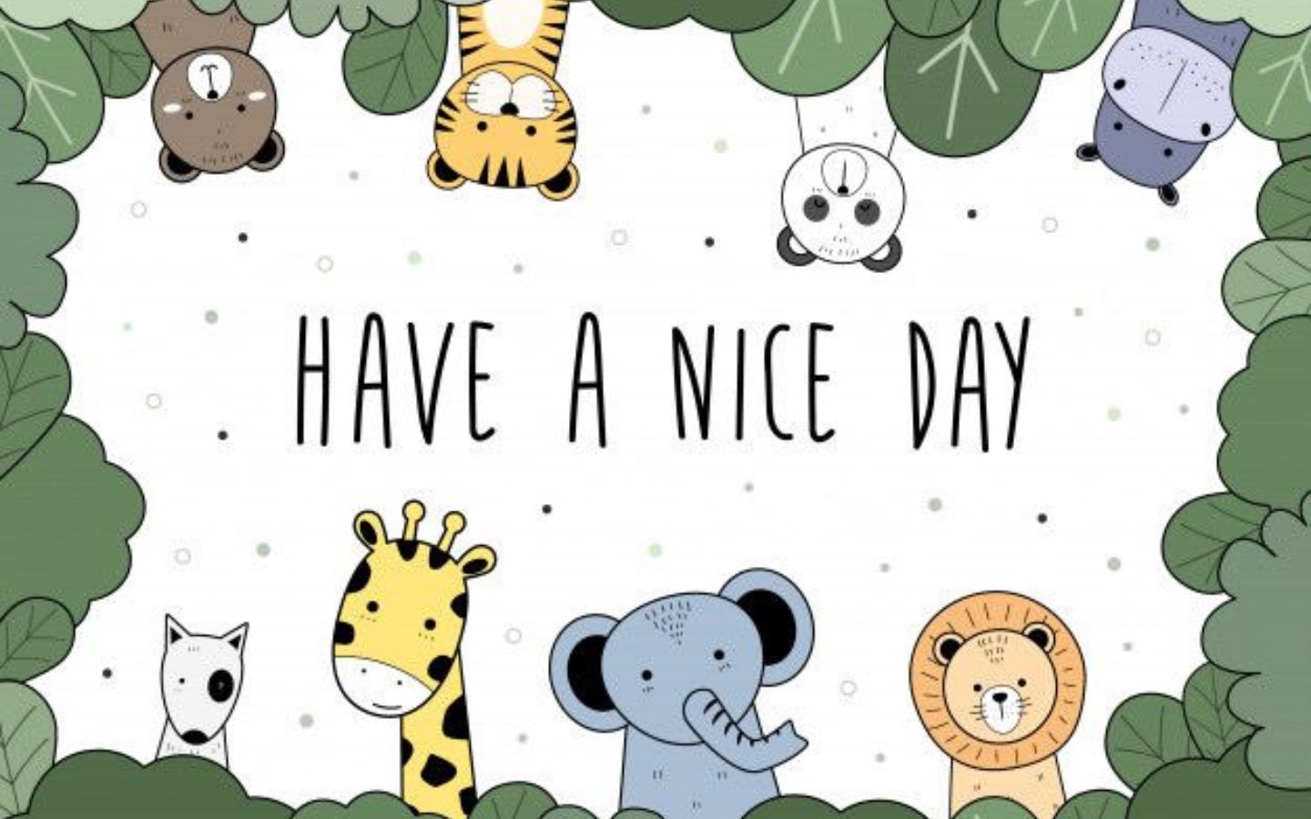 Kết hợp hoa lá, nhân vật cute và chữ nhẹ nhàng tạo không gian desktop hài hòa, dễ nhìn