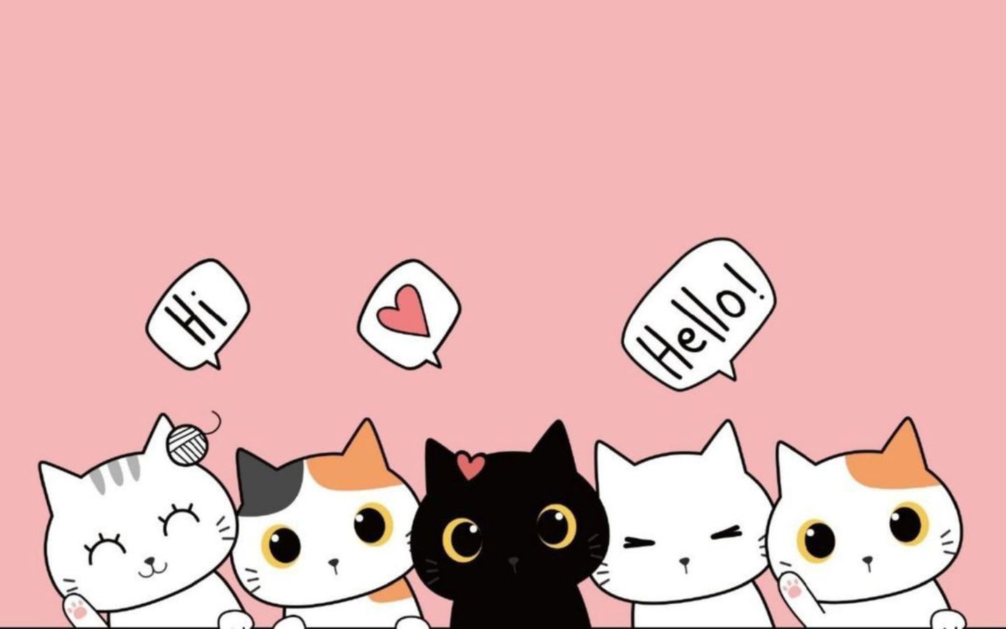 Kết hợp hoa lá, nhân vật cute và chữ nhẹ nhàng tạo không gian desktop hài hòa, dễ nhìn