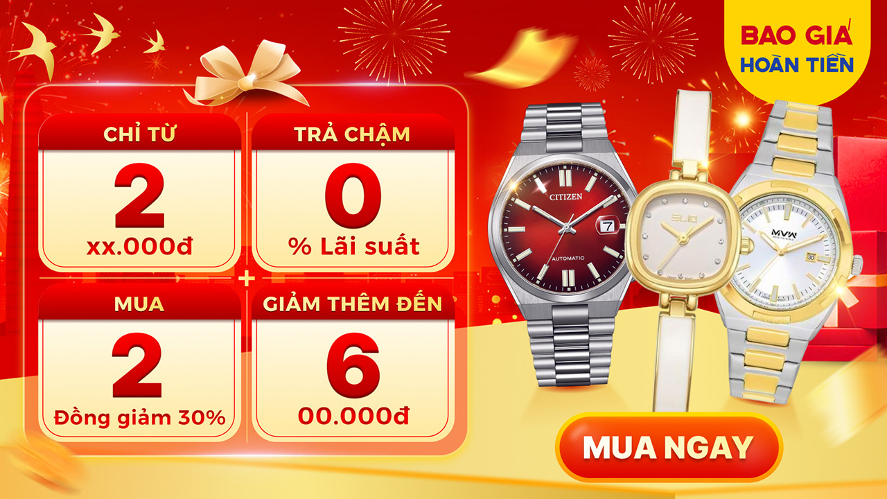 Flash Sale Tết Dương Lịch 2026, Đồng Hồ Chính Hãng Giảm Đến 50%, Mua 2 Giảm Mạnh Flash Sale Tết Dương Lịch 2026, Đồng Hồ Chính Hãng Giảm Đến 50%, Mua 2 Giảm Mạnh