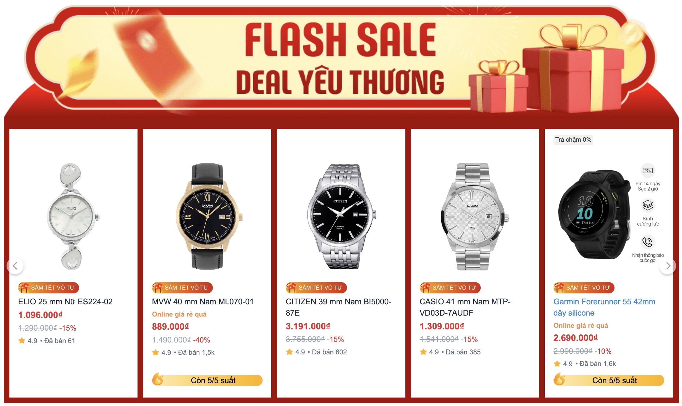 Flash Sale Tết Dương Lịch 2026, Đồng Hồ Chính Hãng Giảm Đến 50%, Mua 2 Giảm Mạnh Flash Sale Tết Dương Lịch 2026, Đồng Hồ Chính Hãng Giảm Đến 50%, Mua 2 Giảm Mạnh