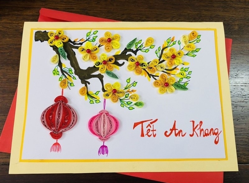 Mẫu trang trí thiệp Tết 30