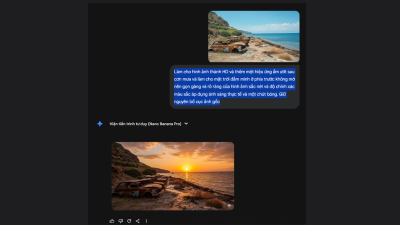 Chờ Gemini trả ảnh