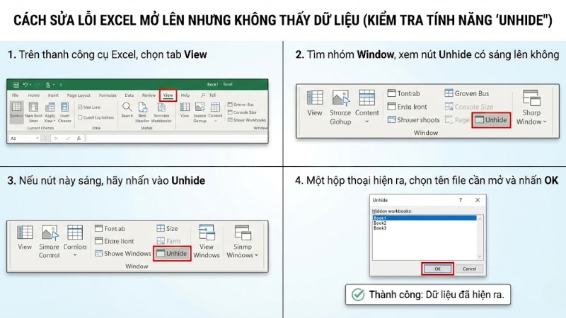 Kiểm tra t&iacute;nh năng Unhide