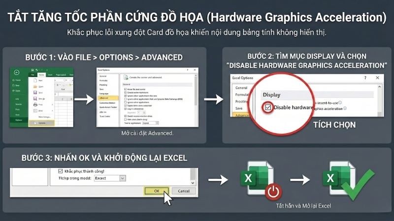 Tắt tăng tốc phần cứng (Hardware Graphics Acceleration)
