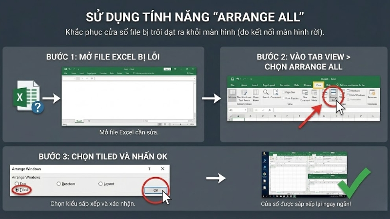Sử dụng t&iacute;nh năng Arrange All