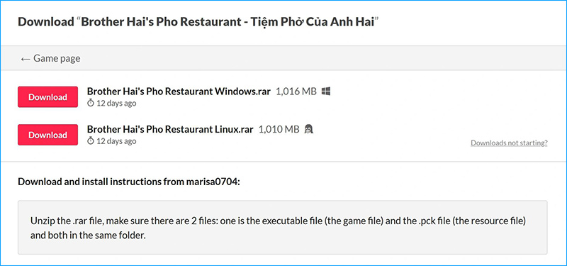 Chọn nút Download đúng với hệ điều hành máy bạn (thường là Windows) để tải file nén về máy