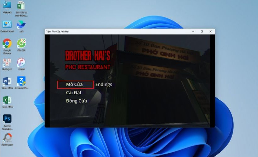Mở cửa để bắt đầu chơi game