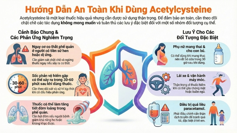 Những lưu ý khi sử dụng acetylcystein Những lưu ý khi sử dụng acetylcystein