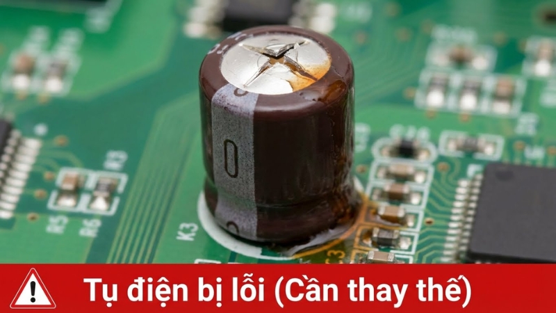 Tụ điện bị hỏng (Cần thay thế)