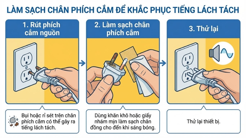 Vệ sinh ch&acirc;n ph&iacute;ch cắm