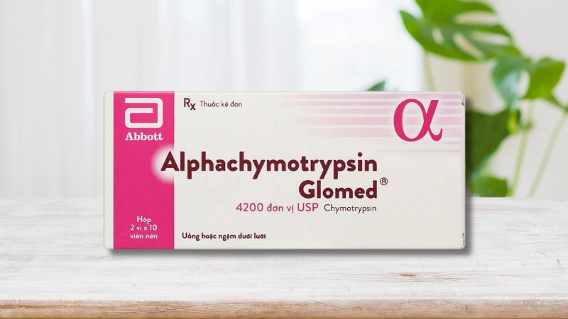 Alphachymotrypsin Glomed l&agrave; thuốc chứa enzym chymotrypsin