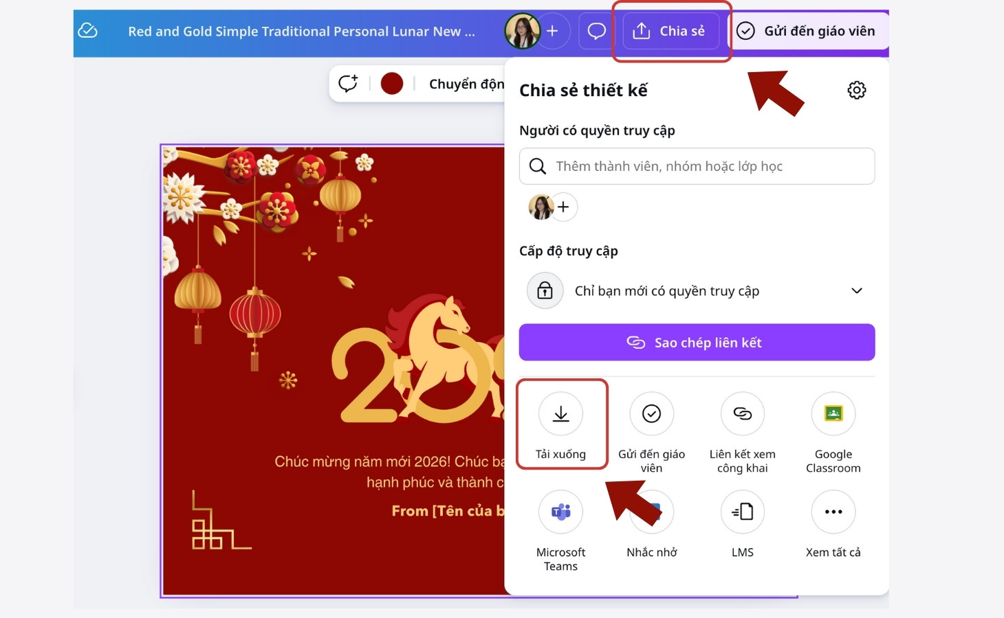Tải xuống thiệp sau khi đã chỉnh sửa Tải xuống thiệp sau khi đã chỉnh sửa